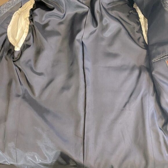 Vintage The Bay Shipley Charcoal Grey Wool Silk Blend Blazer 39R - Picture 11 of 13